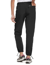 Load image into Gallery viewer, BALEAF Women's Hiking Cargo Pants Outdoor Lightweight Capris Water Resistant UPF 50 Zipper Pockets Black Size M