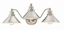 Load image into Gallery viewer, Kira Home Welton 25.5" Modern Industrial 3-Light Vanity/Bathroom Light, Brushed Nickel Finish