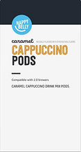 Load image into Gallery viewer, Amazon Brand - Happy Belly Cappuccino Coffee Pods Compatible with 2.0 K-Cup Brewers, Caramel Flavored, 24 Count