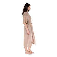 Load image into Gallery viewer, Sexy Basics Womens 3 Pack Soft Robes/Long Bathrobes/Silky Soft Semi-Sheer Kimono Spa Robe Wrap (3 Pack - Black/Khaki/Grey, Small)