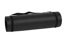 Load image into Gallery viewer, Mind Reader NBRMAT-BLK All Purpose 1/2 Extra Thick Yoga Fitness & Exercise Mats with Carrying Strap, High Density Anti-Tear, Black
