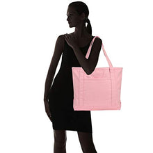 Load image into Gallery viewer, DALIX 20" Solid Color Cotton Canvas Shopping Tote Bag in Light Pink