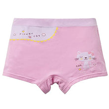 Load image into Gallery viewer, Core Pretty Little Girls Boy Shorts Underwear Toddler Soft Cotton Panties Kids Comfortable Boxer Briefs Cat Print Kitty Pattern Underpants Size 8-12Y (Flower Cat, 8-12Y)