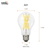 Load image into Gallery viewer, SYLVANIA LED TruWave Natural Series A21 Light Bulb, 100W Equivalent, Efficient 13W, 1600 Lumens, Dimmable, Clear, 2700K, Soft White - 6 Pack (40808)