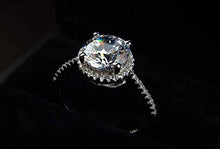 Load image into Gallery viewer, Yuren Womens Vintage White Diamond Silver Engagement Wedding Band Ring (US Code 10)