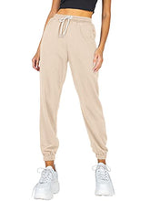 Load image into Gallery viewer, AUTOMET Women's Cinch Bottom Sweatpants High Waisted Athletic Joggers Lounge Pants with Pockets Lake Blue