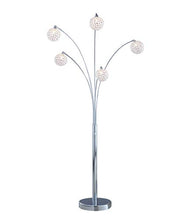 Load image into Gallery viewer, Artiva USA A51118FSN Manhattan Handcrafted Crystal Arched Floor Lamp, 84"H, Chrome