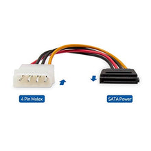 Load image into Gallery viewer, Cable Matters 3-Pack 4 Pin Molex to SATA Power Cable (SATA to Molex) - 6 Inches