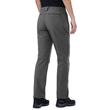 Load image into Gallery viewer, Stlight Mens Snow Ski Water Repellent Softshell Pants for Winter Hiking Fleece Lined Bottom Leg Zipper with 6 Zip Pockets (Grey 34W/30L)