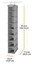 Load image into Gallery viewer, Whitmor Hanging Shoe Shelves - 8 Section - Closet Organizer - Grey