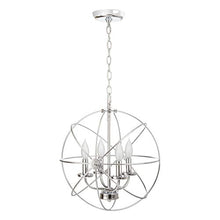 Load image into Gallery viewer, Kira Home Orbits II 15" 4-Light Modern Sphere/Orb Chandelier, Chrome Finish