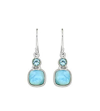 Load image into Gallery viewer, YoTreasure 1.50"Larimar Blue Topaz 925 Sterling Silver Dangle Earrings