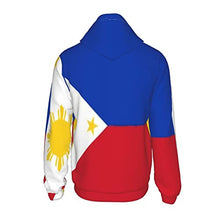 Load image into Gallery viewer, Philippines Flag Print Hoodies Kids 3D Print Sweatshirts Long Sleeve Pullover Hoodies with Pocket for Teen Boys and Girls Black