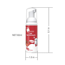 Load image into Gallery viewer, Kids Foam Toothpaste with Strawberry Flavor, Fluoride Free Natural Formula, Foam Toothpaste for Electric Toothbrush (60ml)(1 Pack)