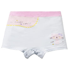 Load image into Gallery viewer, Core Pretty Little Girls Boy Shorts Underwear Toddler Soft Cotton Panties Kids Comfortable Boxer Briefs Cat Print Kitty Pattern Underpants Size 8-12Y (Flower Cat, 8-12Y)