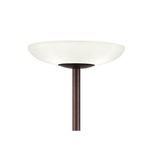 Load image into Gallery viewer, Meridian Light Blaster Modern Torchiere Floor Lamp Oiled Rubbed Bronze Frosted Glass Shade CFL Bulbs for Living Room Bedroom Uplight - Possini Euro Design