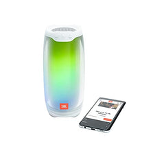 Load image into Gallery viewer, JBL Pulse 4 - Portable Bluetooth Speaker with 360 degrees LED lights, powerful sound and deep bass, IPX7 waterproof, 12 hours of playtime, JBL PartyBoost for multiple speaker pairing (White)