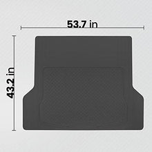 Load image into Gallery viewer, BDK-MT-785 Heavy Duty Cargo Liner Floor Mat-All Weather Trunk Protection, Trimmable to Fit & Durable HD Rubber Protection for Car SUV Sedan Auto - Black