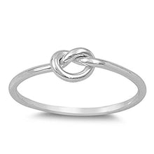Load image into Gallery viewer, Infinity Knot Love Cute Ring New .925 Sterling Silver Band Size 7