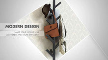 Load image into Gallery viewer, PREMIUM RACKS Coat Rack & Hat Rack - Modern Design - Wall Mounted - Stylish - (Black)