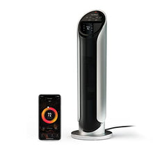 Load image into Gallery viewer, Atomi Smart WiFi 25" Ceramic Tower Space Heater – 3rd Gen.,1500W, Wide-Angle Oscillation, 750 Square-Foot Coverage, Tip-Over Safety Switch, Smartphone Control, Compatible with Alexa and Google Assistant