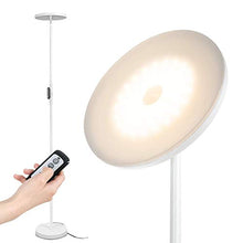 Load image into Gallery viewer, 2 Pcs, 1 Pearl White+1 Silvery Grey, JOOFO Floor Lamp,30W/2400LM Sky LED Modern Torchiere 3 Color Temperatures Super Bright Floor Lamps-Tall Standing Pole Light with Remote & Touch Control