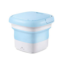 Load image into Gallery viewer, ZKU 2020 Upgraded Portable Washing Machine, Folding Automatic Laundry Machine, Turbine Washer, USB Cable, Low Noise, Mini Washing Machine for Camping, Dorms,Apartments, Business Trip - Blue