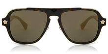 Load image into Gallery viewer, Versace Mens Sunglasses Tortoise/Gold Metal - Non-Polarized - 56mm