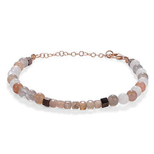 Load image into Gallery viewer, NirvanaIN Chocolate Moonstone Bracelet with Hematite Gemstone, Multi Stone Bracelet, Brown Beads Bracelet, Brown moonstone bracelet, gift for her