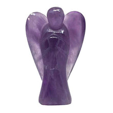 Load image into Gallery viewer, Nelson Creations, LLC Amethyst Hand-Carved Natural Gemstone Crystal Healing Angel Figurine Statue, 2 Inch