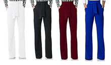 Load image into Gallery viewer, LKOUS Women's Casual Work Pants fot Office, Solid Color High Waist Bell Bottom Pant