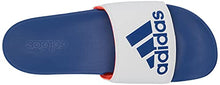 Load image into Gallery viewer, adidas Men's Adilette Comfort Slides Sandal, White/Team Royal Blue/Solar Red, 6