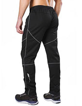 Load image into Gallery viewer, BALEAF Men's Winter Cycling Pants Cold Weather Running Gear Thermal Mountain Bike Apparel Windproof Jogging Black XL
