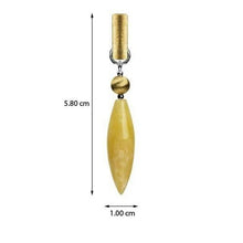 Load image into Gallery viewer, Butterscotch Amber Gold Plated Sterling Silver French Collection Slim Pendant Necklace Chain 18"