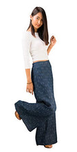 Load image into Gallery viewer, Tropic Bliss Women's Fall Palazzo Pants, Organic Cotton, Office Casual Blue