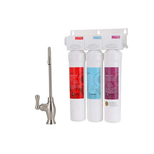 Load image into Gallery viewer, Watts Premier WP531130 Pure UF-3 Three-Stage Water Filtration System with Top Mount Twist Faucet, Brushed Nickel