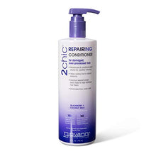 Load image into Gallery viewer, GIOVANNI 2chic Repairing Conditioner, 24 oz. Blackberry & Coconut Milk for Dry, Damaged, Color Treated Hair, Enriched with Argan, Shea Butter, Keratin, Sulfate Free, No Parabens (Pack of 1)