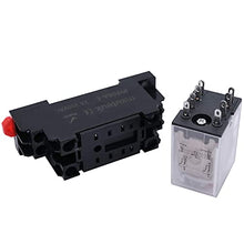 Load image into Gallery viewer, mxuteuk 2pcs HH52P DC 24V Coil 8 Pin 5A DPDT LED Indicator Electromagnetic Power Relay, with Base, with DIN Rail Slotted Aluminum