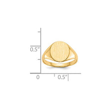 Load image into Gallery viewer, 14k Yellow Gold 11.0x9.5mm Signet Band Ring Size 5.00 Fine Jewelry For Women Gifts For Her