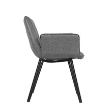 Load image into Gallery viewer, Porthos Home Valo Dining Chairs Set of 2 with Tufted PU Leather Upholstery, Ergonomic Armrests and Elegant Metal Legs
