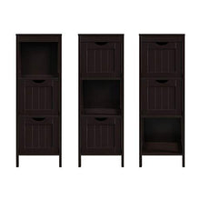 Load image into Gallery viewer, VASAGLE Floor Cabinet, Bathroom Storage Organizer Rack Stand, Multifunctional Corner Unit, 2 Drawers, Brown UBBC42BR