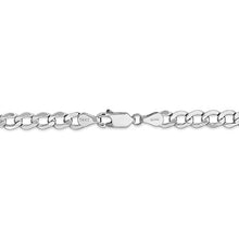 Load image into Gallery viewer, 14k White Gold 5.25mm Curb Link Bracelet Chain 7 Inch Necklace Pendant Charm Fine Jewelry For Women Gifts For Her