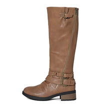 Load image into Gallery viewer, DREAM PAIRS Women's Atlanta Grey Fur Lined Knee High Riding Boots Wide Calf Size 12 M US