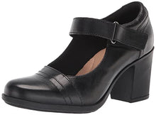 Load image into Gallery viewer, Clarks womens Diane Strap Mary Jane Flat, Black Leather, 8.5 US