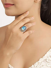 Load image into Gallery viewer, YoTreasure Labradorite Ring Solid 925 Sterling Silver Gemstone Jewelry