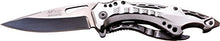 Load image into Gallery viewer, MTech USA Ballistic MT-A705SL Spring Assist Folding Knife, Silver Straight Edge Blade, Silver Handle, 4.5-Inch Closed