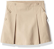 Load image into Gallery viewer, Nautica girls School Uniform Stretch Poplin Scooter Skirt, Khaki, 5 US