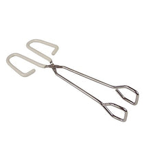 Load image into Gallery viewer, Fox Run Tongs with Straight Ends, 1.25 x 3.75 x 10 inches, Metallic