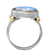 Load image into Gallery viewer, YoTreasure Labradorite Solid 925 Sterling Silver Brass Ring