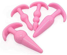 Load image into Gallery viewer, Bu~tt P~lu~g Anles Pl'ugs Vi~bration ma~Chine Toys for Men Women Couples Amal Bead Massa'ge Trainer,G69(4Pcs)